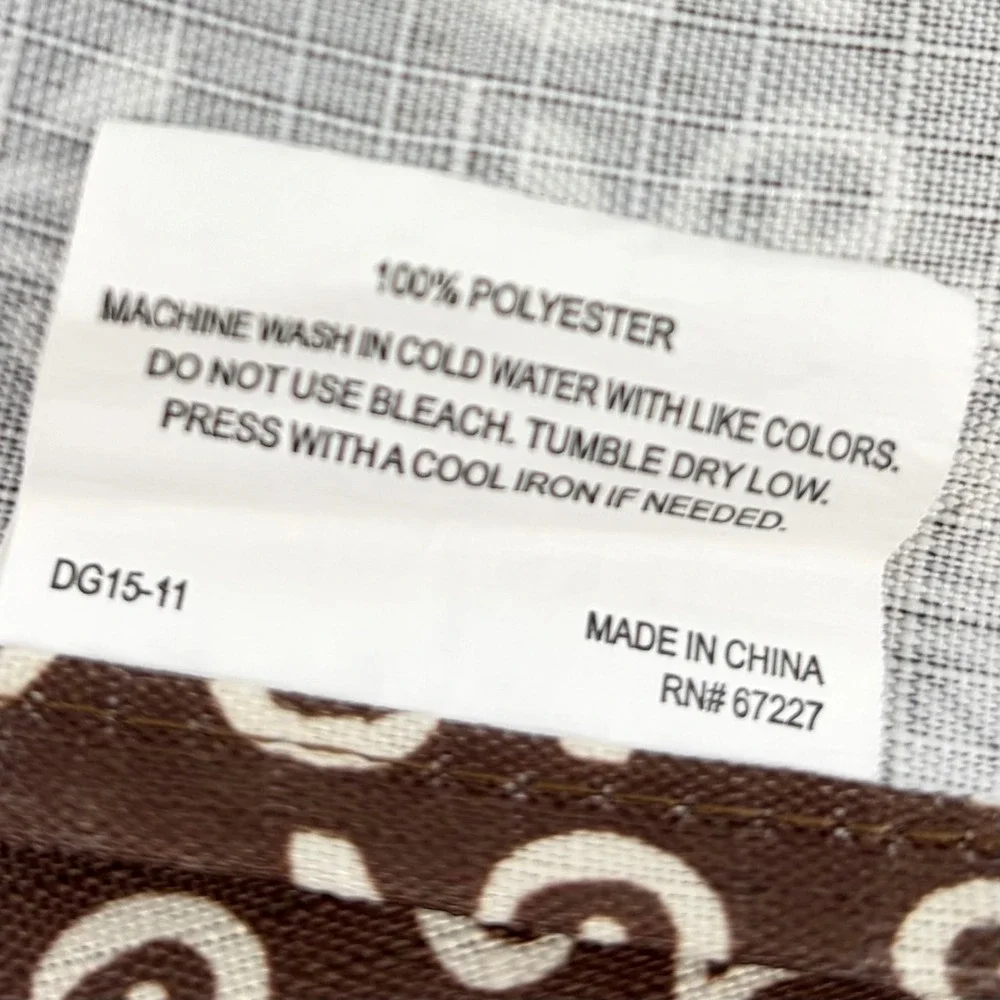 Mainstream International Tablecloth 51x68 Brown Floral Medallion Scroll Rustic